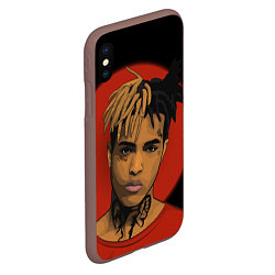 Чехол iPhone XS Max матовый XXXTentacion: Red Sun, цвет: 3D-коричневый — фото 2