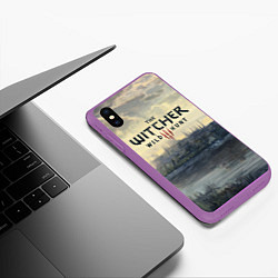 Чехол iPhone XS Max матовый The Witcher 3: Wild Hunt, цвет: 3D-фиолетовый — фото 2