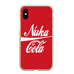 Чехол iPhone XS Max матовый Nuka Cola, цвет: 3D-салатовый