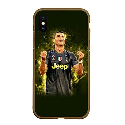 Чехол iPhone XS Max матовый Ronaldo: Juve Sport