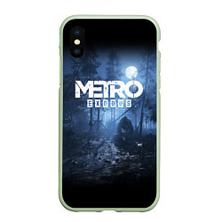 Чехол iPhone XS Max матовый Metro Exodus: Dark Moon, цвет: 3D-салатовый