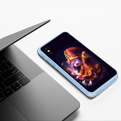 Чехол iPhone XS Max матовый Lulu League of Legends, цвет: 3D-голубой — фото 2