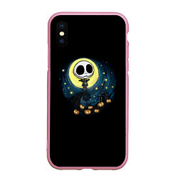 Чехол iPhone XS Max матовый The Nightmare Before Christmas, цвет: 3D-розовый