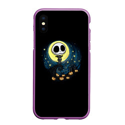 Чехол iPhone XS Max матовый The Nightmare Before Christmas, цвет: 3D-фиолетовый