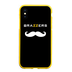 Чехол iPhone XS Max матовый BRAZZERS, цвет: 3D-желтый