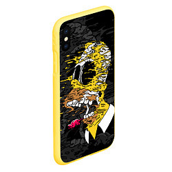 Чехол iPhone XS Max матовый Liquid Homer, цвет: 3D-желтый — фото 2