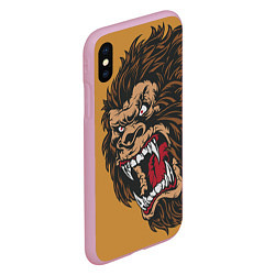 Чехол iPhone XS Max матовый Forest Yeti, цвет: 3D-розовый — фото 2