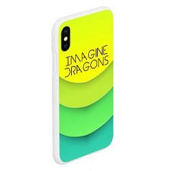 Чехол iPhone XS Max матовый Imagine Dragons: Lime Colour, цвет: 3D-белый — фото 2