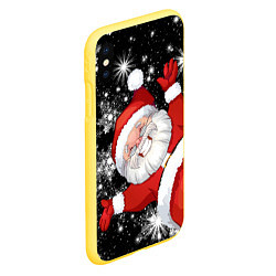 Чехол iPhone XS Max матовый Веселый Санта, цвет: 3D-желтый — фото 2