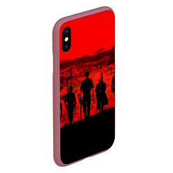 Чехол iPhone XS Max матовый RDR 2: Sunset, цвет: 3D-малиновый — фото 2