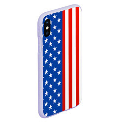 Чехол iPhone XS Max матовый American Patriot, цвет: 3D-светло-сиреневый — фото 2