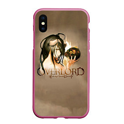 Чехол iPhone XS Max матовый Overlord Albedo, цвет: 3D-малиновый