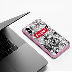 Чехол iPhone XS Max матовый SENPAI Stories, цвет: 3D-розовый — фото 2