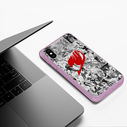 Чехол iPhone XS Max матовый Fairy Tail: Stories, цвет: 3D-сиреневый — фото 2
