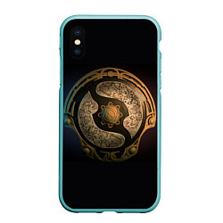 Чехол iPhone XS Max матовый Bronze Aegis, цвет: 3D-мятный