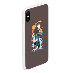 Чехол iPhone XS Max матовый Deku & Shouto, цвет: 3D-белый — фото 2