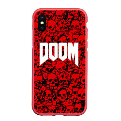 Чехол iPhone XS Max матовый DOOM: Blooded Skuls