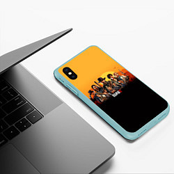 Чехол iPhone XS Max матовый RDR 2: Team, цвет: 3D-мятный — фото 2