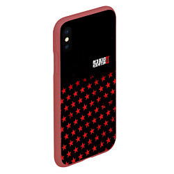 Чехол iPhone XS Max матовый RDR 2: Cowboy Star, цвет: 3D-красный — фото 2