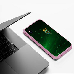 Чехол iPhone XS Max матовый GWENT Logo, цвет: 3D-розовый — фото 2
