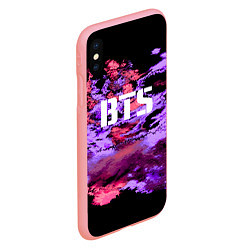 Чехол iPhone XS Max матовый BTS: Black & Pink, цвет: 3D-баблгам — фото 2