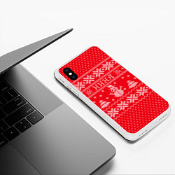Чехол iPhone XS Max матовый Новогодняя Нина, цвет: 3D-белый — фото 2