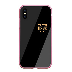Чехол iPhone XS Max матовый USYK 17, цвет: 3D-розовый