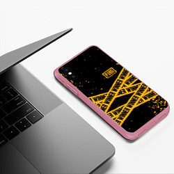 Чехол iPhone XS Max матовый PUBG: Only Winner, цвет: 3D-малиновый — фото 2
