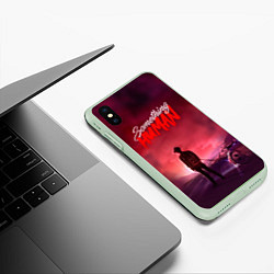 Чехол iPhone XS Max матовый Muse: Something Human, цвет: 3D-салатовый — фото 2