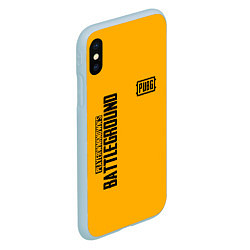 Чехол iPhone XS Max матовый PUBG: Yellow Fashion, цвет: 3D-голубой — фото 2