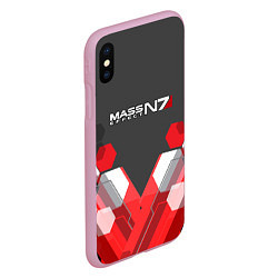Чехол iPhone XS Max матовый Mass Effect: N7 Soldier, цвет: 3D-розовый — фото 2
