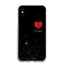 Чехол iPhone XS Max матовый Lil Peep: Broken Heart, цвет: 3D-белый