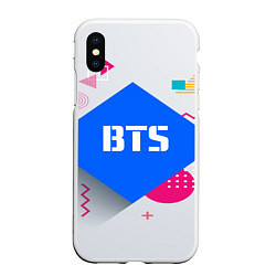 Чехол iPhone XS Max матовый BTS Geometry, цвет: 3D-белый