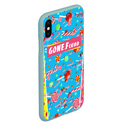 Чехол iPhone XS Max матовый GONE Fludd, цвет: 3D-мятный — фото 2