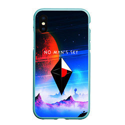 Чехол iPhone XS Max матовый No Man's Sky: Galaxy, цвет: 3D-мятный