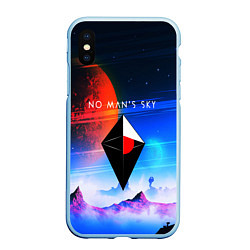 Чехол iPhone XS Max матовый No Man's Sky: Galaxy, цвет: 3D-голубой