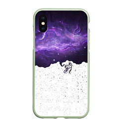 Чехол iPhone XS Max матовый Fortnite: Llama Space, цвет: 3D-салатовый