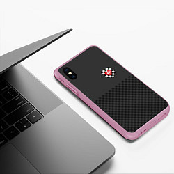Чехол iPhone XS Max матовый ФРЕНДЗОНА: Кармашек, цвет: 3D-розовый — фото 2
