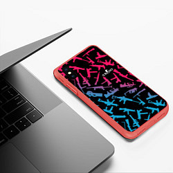 Чехол iPhone XS Max матовый CS:GO Neon Weapons, цвет: 3D-красный — фото 2