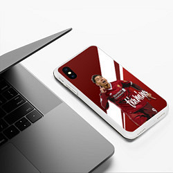 Чехол iPhone XS Max матовый Roberto Firmino, цвет: 3D-белый — фото 2