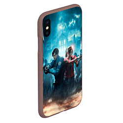 Чехол iPhone XS Max матовый Resident Evil 2, цвет: 3D-коричневый — фото 2