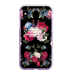 Чехол iPhone XS Max матовый Big Bang: Flower Road, цвет: 3D-сиреневый