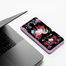 Чехол iPhone XS Max матовый Big Bang: Flower Road, цвет: 3D-сиреневый — фото 2