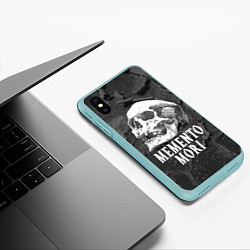 Чехол iPhone XS Max матовый Memento Mori, цвет: 3D-мятный — фото 2