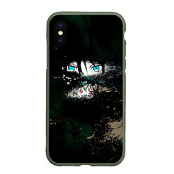 Чехол iPhone XS Max матовый Бездомный Бог, цвет: 3D-темно-зеленый
