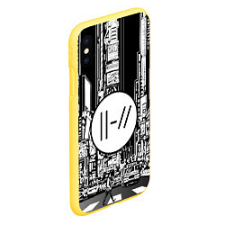 Чехол iPhone XS Max матовый 21 Pilots: Big City, цвет: 3D-желтый — фото 2