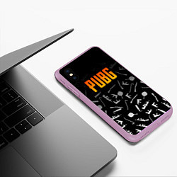 Чехол iPhone XS Max матовый PUBG Master, цвет: 3D-сиреневый — фото 2