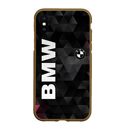 Чехол iPhone XS Max матовый BMW: Polygon, цвет: 3D-коричневый