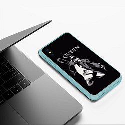 Чехол iPhone XS Max матовый Queen Star, цвет: 3D-мятный — фото 2