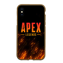 Чехол iPhone XS Max матовый Apex Legends: Battle Royal, цвет: 3D-коричневый